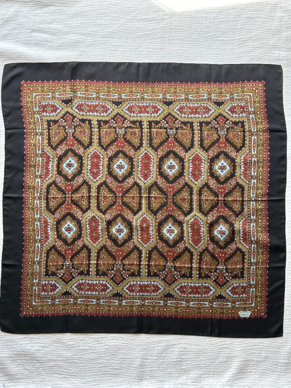 Vintage Liberty Of London Scarf Paisley Geometric Floral
